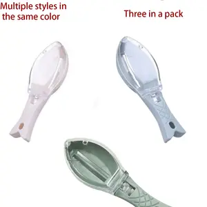 Multi-Type Plastic Fish Scale Scraper Tool with Cover, Home Kitchen Manual Fish Scales Remover, Essential Cooking Utensil
