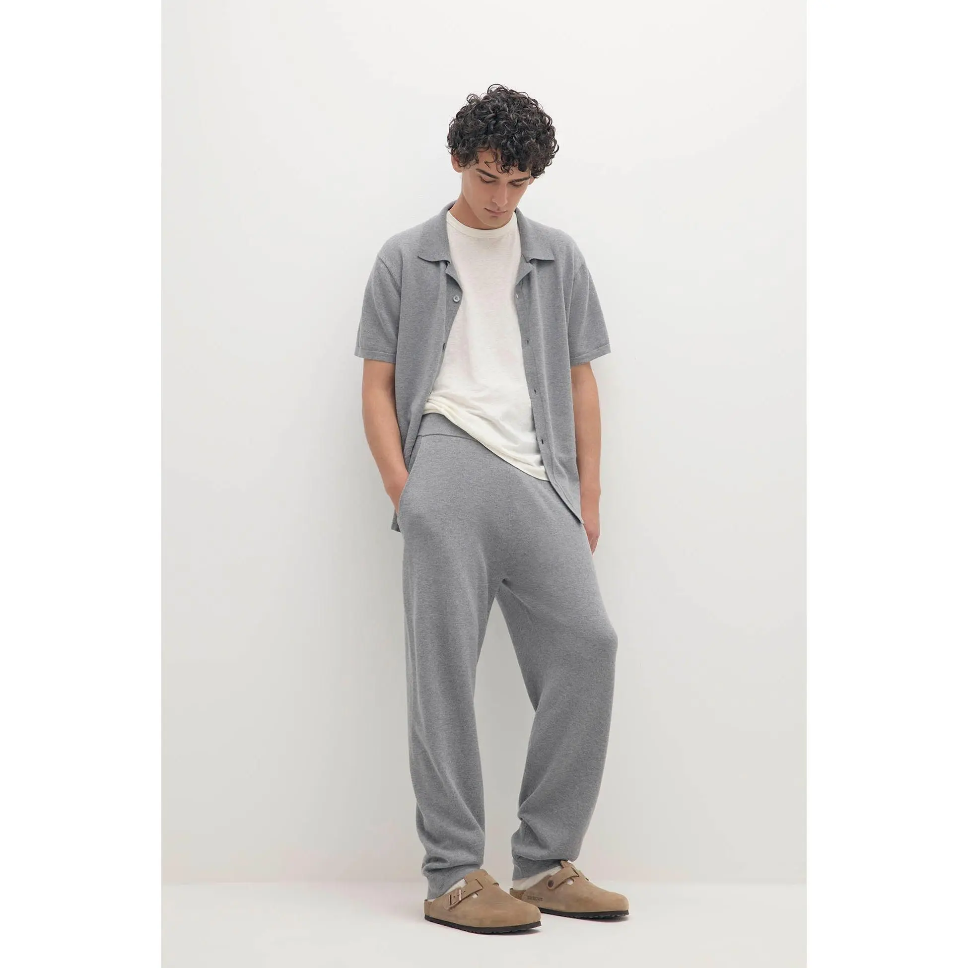 LAWRENCE COTTON CASHMERE JOGGER - THUNDER