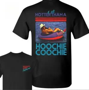 "Hotter Than a Hoochie Coochie" Graphic Tee — Unisex Country Concert T-Shirt, Vintage Western-Style Summer Top. The ultimate choice for Nashville music festival outfits, crafted from soft, breathable pure cotton and designed for both men and women.