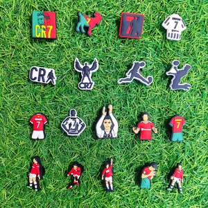 Kids Ronaldo Charms 1 Set( 18 Pcs) For CR7 Fans. Footwear Shoe Decor Comfort Parent