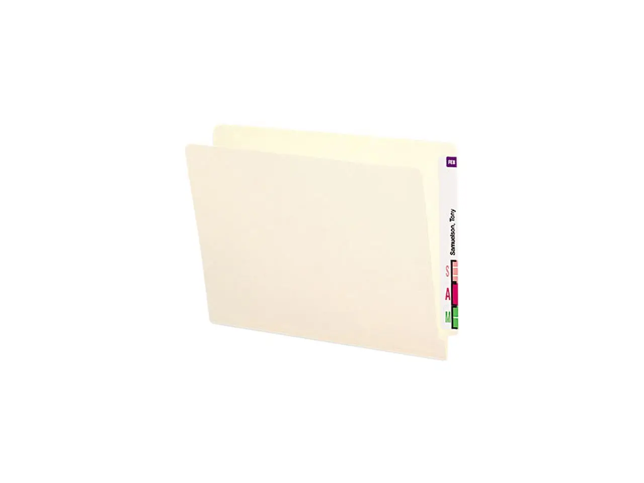Smead 24109 Folders, Straight Cut, Reinforced End Tab, Letter, Manila, 100/Box