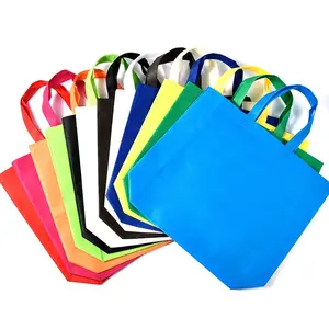 12 Non-Woven Reusable Shopping Tote Bags - 12 Bags in One Package, 36 CM Height, 45 cm Width, 10 cm Breadth, Lightweight & Durable Design