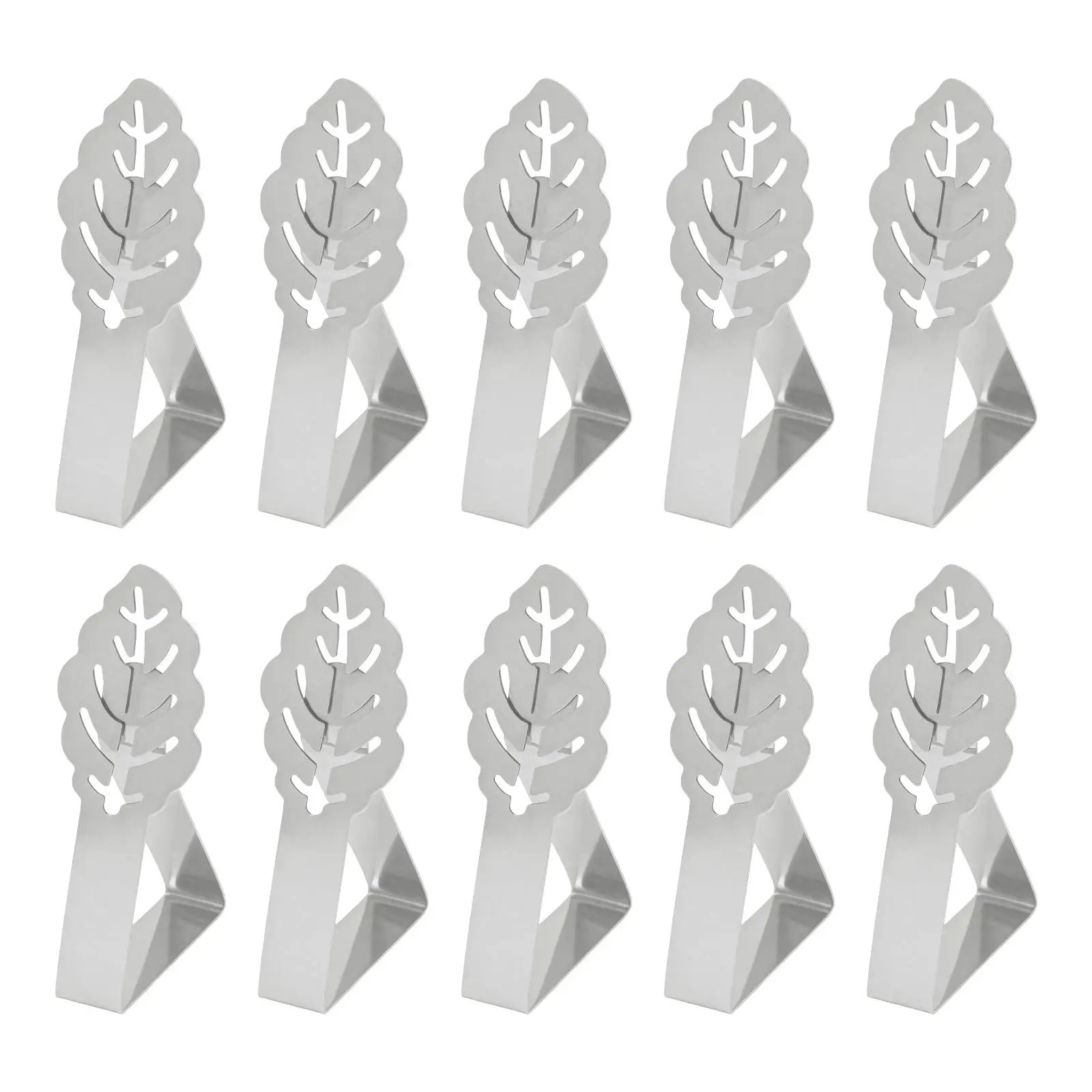 10 Pcs Height Adjustable Stainless Steel Durable Tablecloth Clips, Outdoor Table Cover Clamps for Garden Party, Picnic, Camping & Windy Weather, Clamping