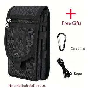 Outdoor Waist Bag for Men & Women, Zipper Belt Bag, Large Capacity Wallet, Phone Stand, Multi-Functional Tool Holder, Card Case, Belt Loop Pocket, Waist Slip Pocket, Christmas Gift, Waist Packs