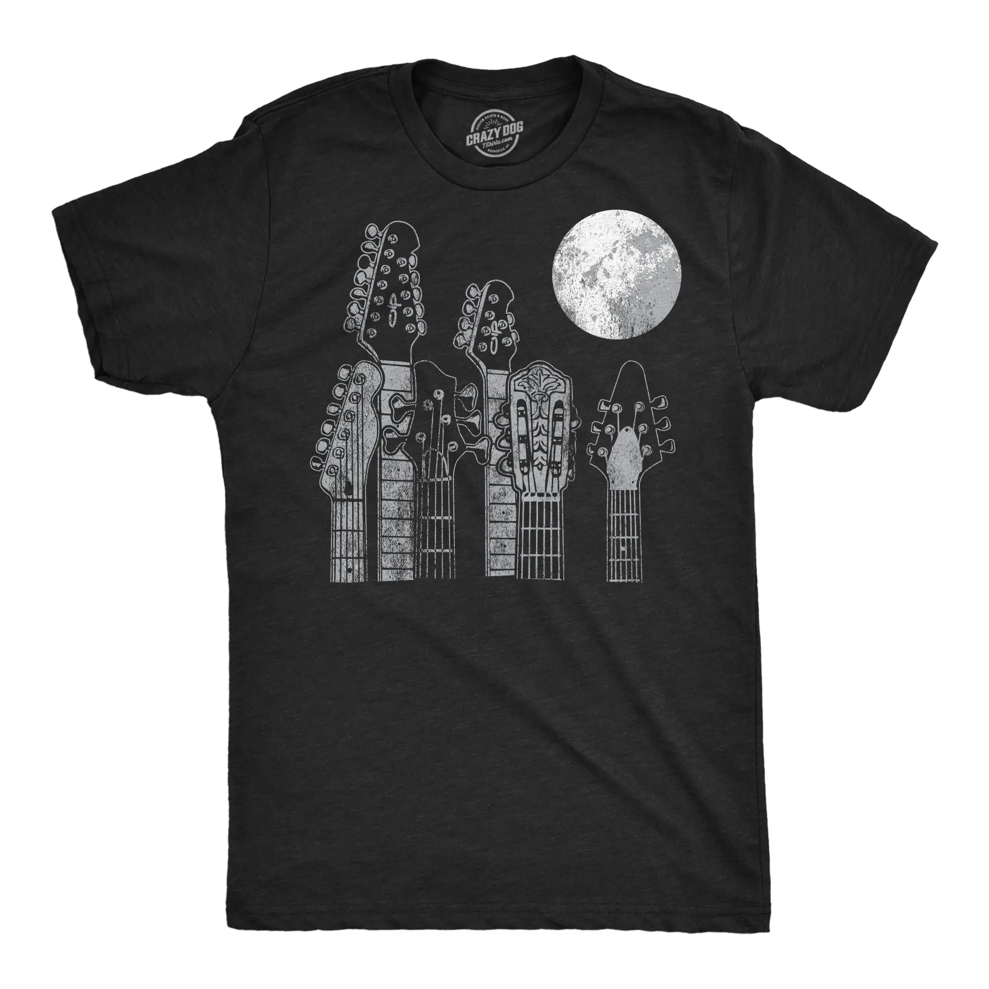 Mens Funny T Shirts Guitar Heads Sarcastic Music Graphic Novelty Tee For Men Mens Funny T Shirts Cool Vintage Fashion T-Shirt Gift Classic Menswear Funny Music Short Sleeve Novelty Tees for Guys Black -