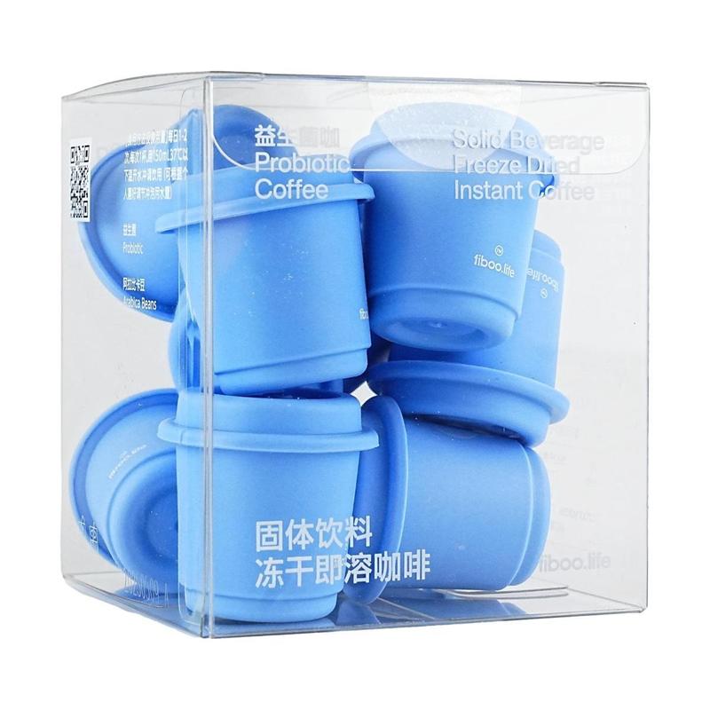 FIBOO Probiotic Coffee Alkaline Black Iced Americano Instant Drink 4g x 10 Cups 200 Billion Active Cultures Sugar-Free