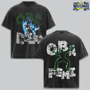 OBA Femi Wrestling Shirt, WWE NXT Powerhouse Graphic Tee, Double Sided Oba Femi Fan T Shirt, Vintage Washed Wrestling Merch, Heavyweight Unisex Streetwear Tee, NXT Champion Inspired Apparel, WrestleMania Fan Gift Shirt