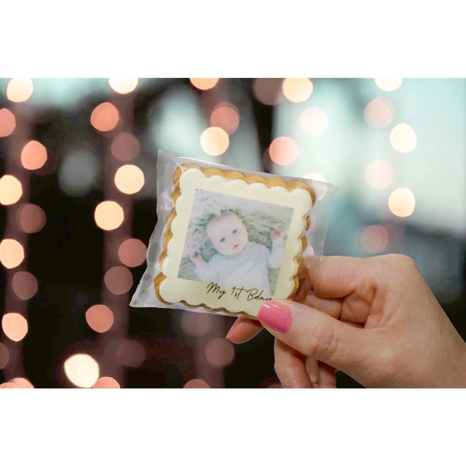 Custom Photo Cookies – Edible Keepsakes for Berry First Birthdays (1 Dozen)