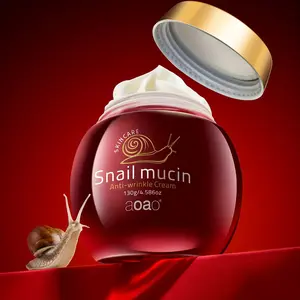 Snail Mucus Anti-Wrinkle Anti Aging Cream, Deep Nourishment, Deeply Nourishing, Moisturizing, Deeply Moisturizing, Hydrating, Tightens & Smoothes, Day & Night Moisturizer, Suitable for Face & Neck, 130g
