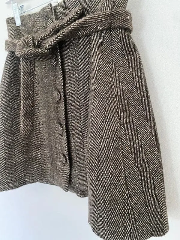Pre-Owned Marni Wool Button Front Aline Mini Skirt