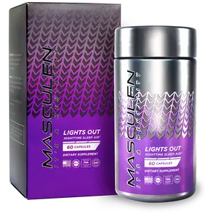 Masculen Lights Out - Nighttime Sleep Aid, Your Best Dietary Supplement for Quality Sleep - Fitness, Healthcare Edible organic supplement