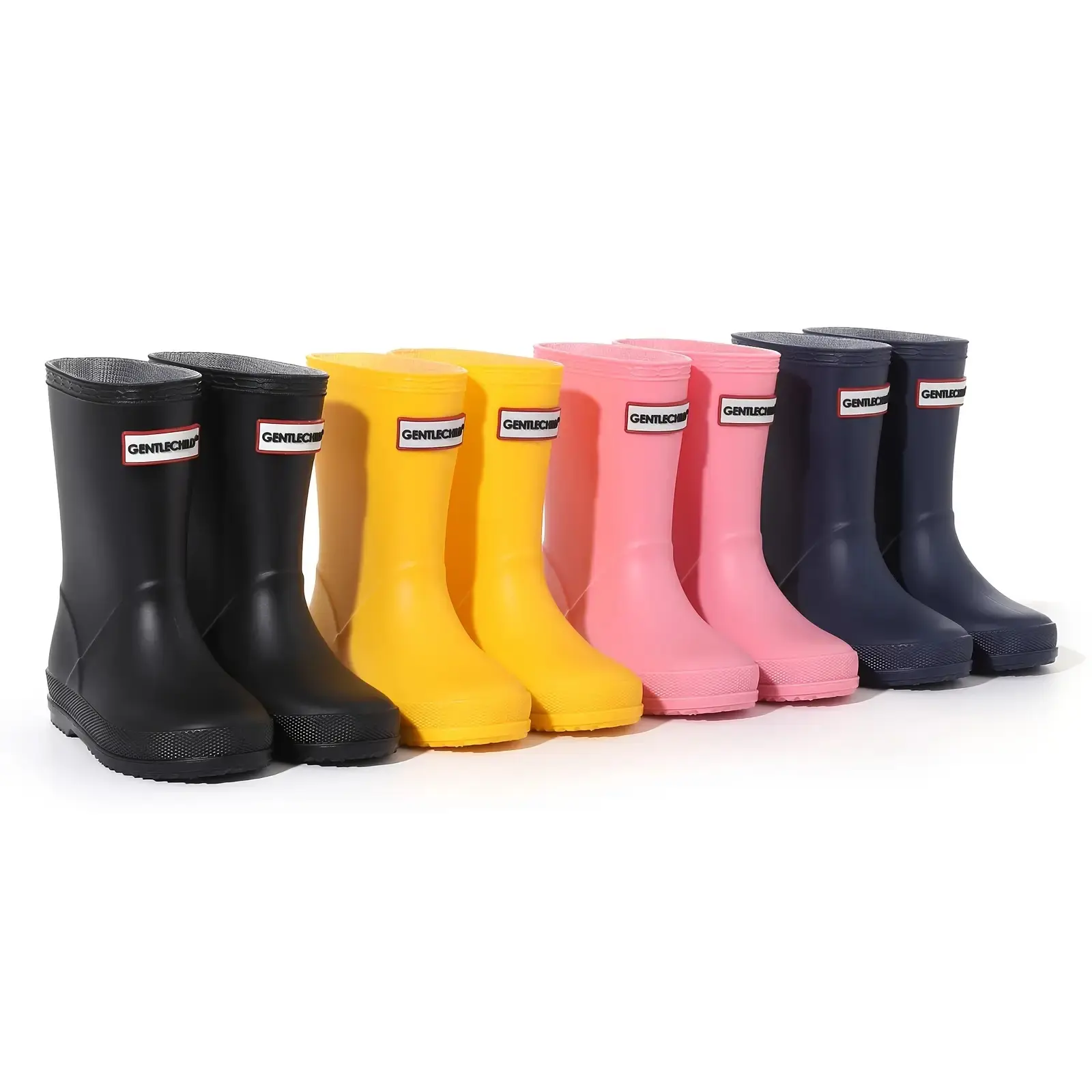 [Soft Rubber Rain Boots] Lightweight Rain Boots |             Boys Outdoor Simple Boots 2-8 Years Old Kindergarten Students Soft Non-Slip All-Season High-Quality Shoes School Day Camping Beach Garden Play Integrated Design Keep Feet Dry