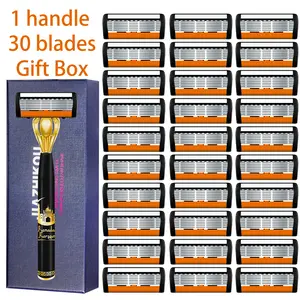 Give the gift of a silky-smooth shave with our 7-layer manual razor set. Perfect for your boyfriend, friend, or dad on Father’s Day, Birthday, Valentine’s Day, or Thanksgiving. Includes 1 ergonomic handle and 30 precision blades in a gift-ready box.