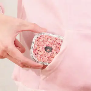 Pink Peony Black Pig Printed Retainer Box Trendy Denture Storage Case Daily Commute Orthodontic Retainer Storage Box Thickened Durable Teeth Corrector Protector