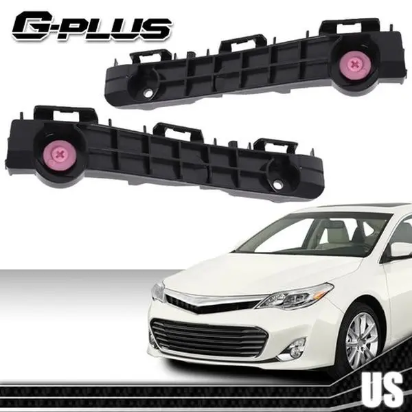 Front Bumper Retainer Bracket, Factory Fit Plug-and-Play for 2013-2018 Toyota Avalon, Left + Right Pair Set (Retains Bumper)