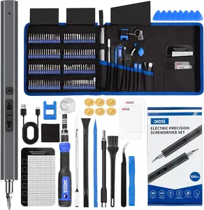 150 in 1 Electric  Set Precision  Set with 120  Bits, Rechargeable 2 Gears Torque Power  Kit for Electronics, Computer, Laptops, Phone, PC,  Console