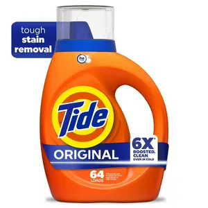 Tide Laundry Detergent Liquid with 6X Boosted Cleaning Power, Original Scent, 80 fl oz, 64 Loads