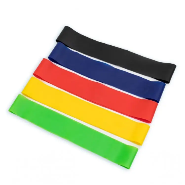Yoga Fitness Rally - Colorful Resistance Bands for Workout with Light Medium Heavy & X-Light Options