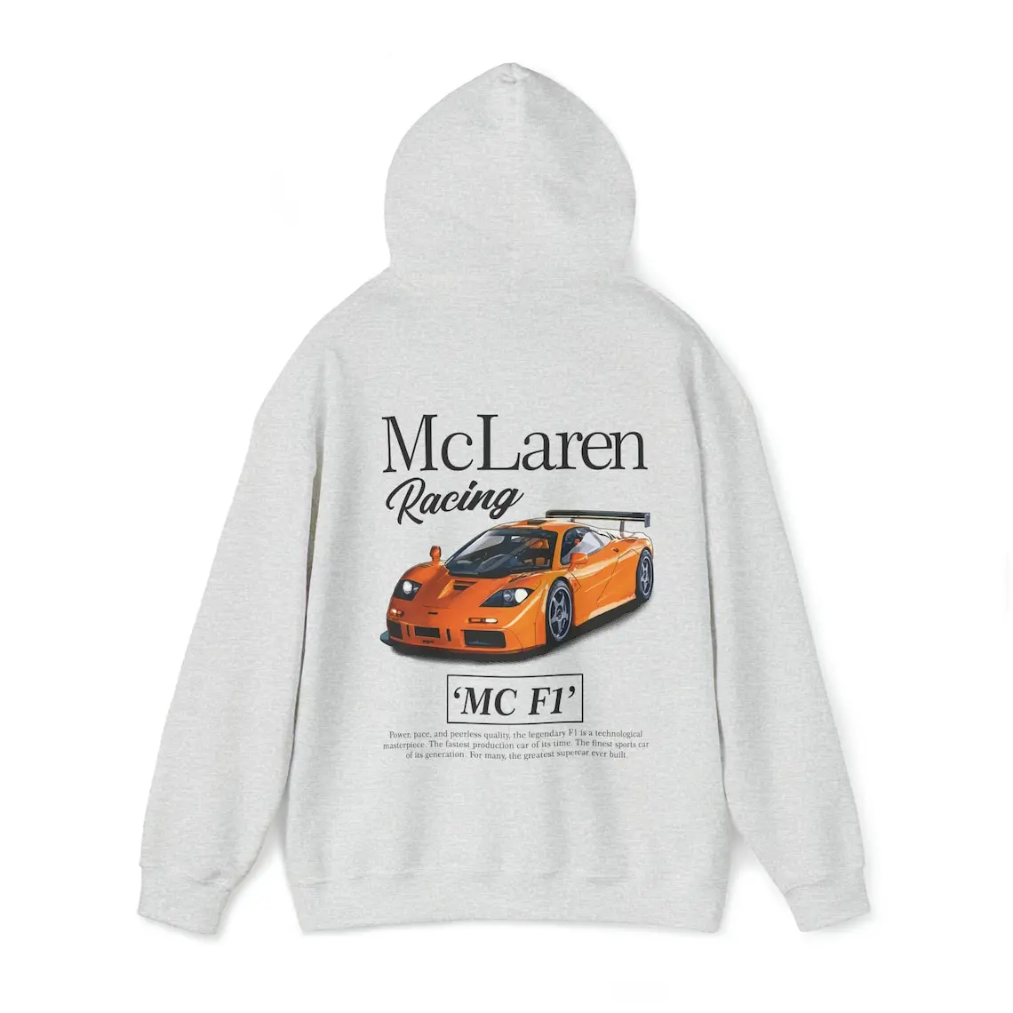 McLaren F1 Racing T-Shirt - Original Art Car Shirt Poster Type Design for Birthday / Gifts For Car Guys / Gift for Dad