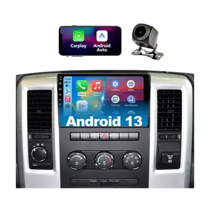 Car Radio Compatible with Dodge RAM 1500 2500 3500 (2009-2012) with 10" Touchscreen, Android 13, 2GB+64GB, Wireless/Wired CarPlay & Android Auto, Bluetooth, GPS, FM RDS, 1080P Backup Camera, SWC