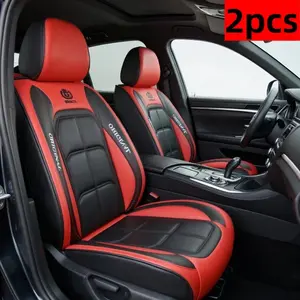 Luxury PU Leather Car Seat Covers 2 Sets for Sedans SUVs Pickup Trucks Custom Fit Full Wrap Design Driver & Front Passenger Seats