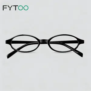 FYTOO Small Frame Ultra Light TR90 Glasses for Women, Retro Oval Eyeglasses for Small Faces 9069