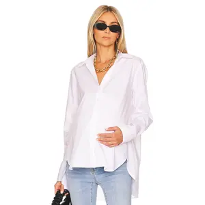 HATCH The Classic Button Down Maternity Shirt in White