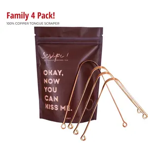 Scrêpe Tongue Scraper  | FAMILY 4 PACK - Cleaner Tongue in 10 Scrapes