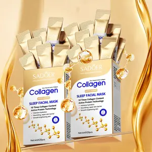 4ml*20pcs*2 Collagen Anti-Aging Sleeping Mask - Hydrating Night Mask for Gentle Nourishment, Skin Texture Improvement, Suitable for Men & Women