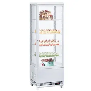 GARVEE 118L/4.2 Cu.FT Commercial Cake Display Refrigerator, Single-Door Merchandiser with LED Lighting, Double-Layered Glass for Home Store Gym Bar