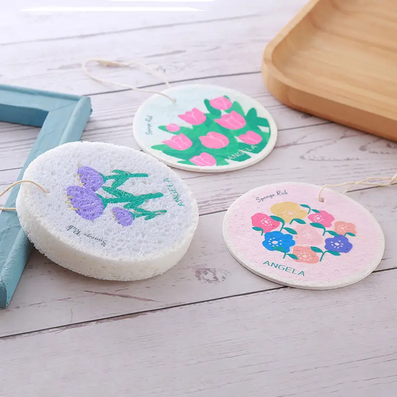 6-pcs Scratch-Free Cellulose Sponge Scrubber Pads - Thickened Soft High Absorbency Foam, Eco-Friendly Kitchen & Bathroom Cleaning Tools, Perfect Mother's Day Gift for Home Care Lovers