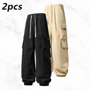 Vintage workwear corduroy jogger pants with multiple pockets, stylish and practical. The corduroy fabric feels high-quality, and the drawstring waistband fits any body type. Pairs well with black or khaki for versatile everyday wear, whether it's commutin