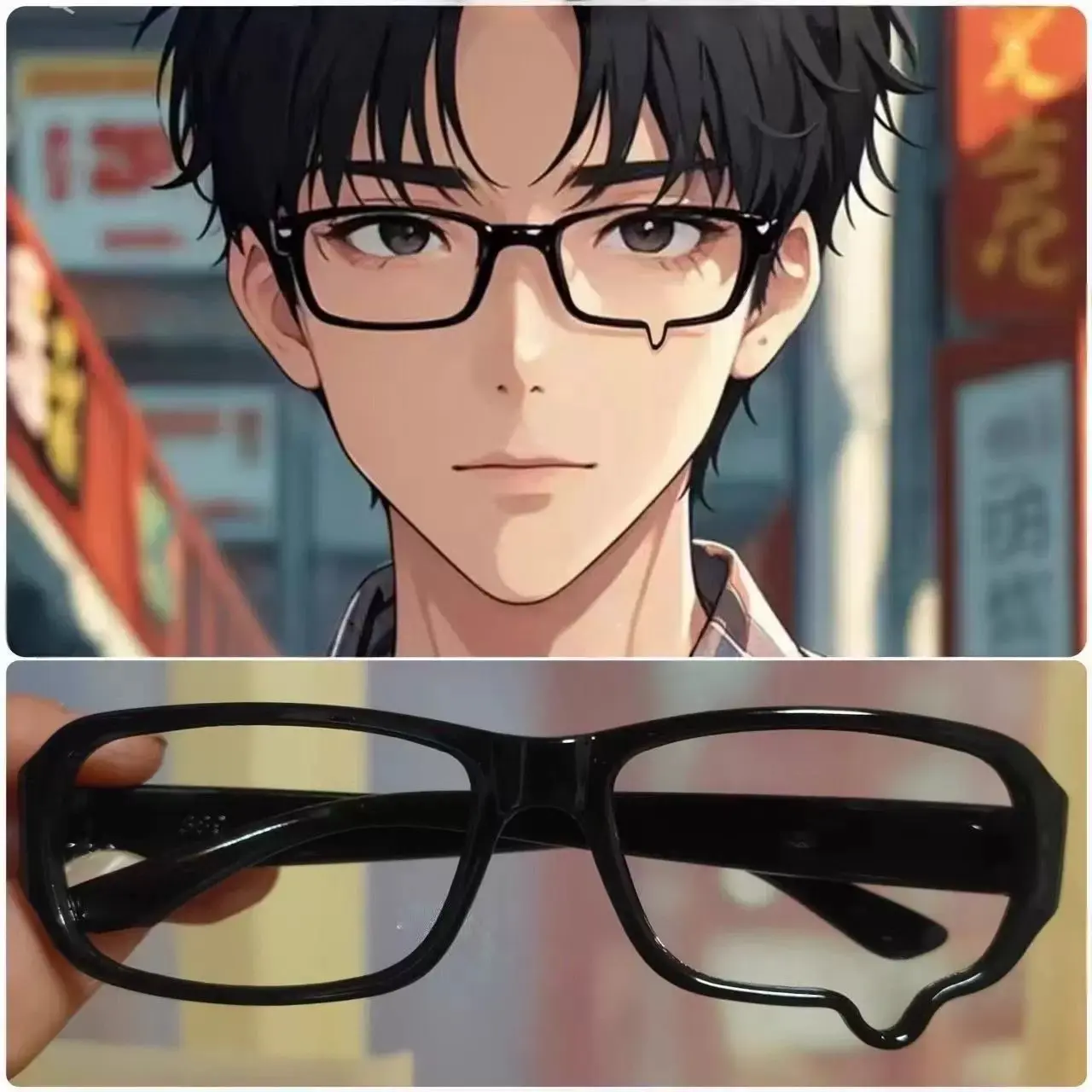 Japanese Anime Tear Drop Glasses Frame Japanese Anime Subculture Cosplay Versatile Photo Prop