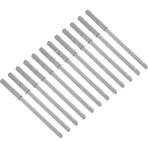 12 Pcs Floating Shelf Brackets, Metal Hidden Shelf Support Brackets 0.4" x 5.7" Invisible Shelf Brackets with Screws for Floating Wood Shelves (Silver Tone)