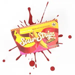 Strawberry Sour Strips With Mango Chamoy