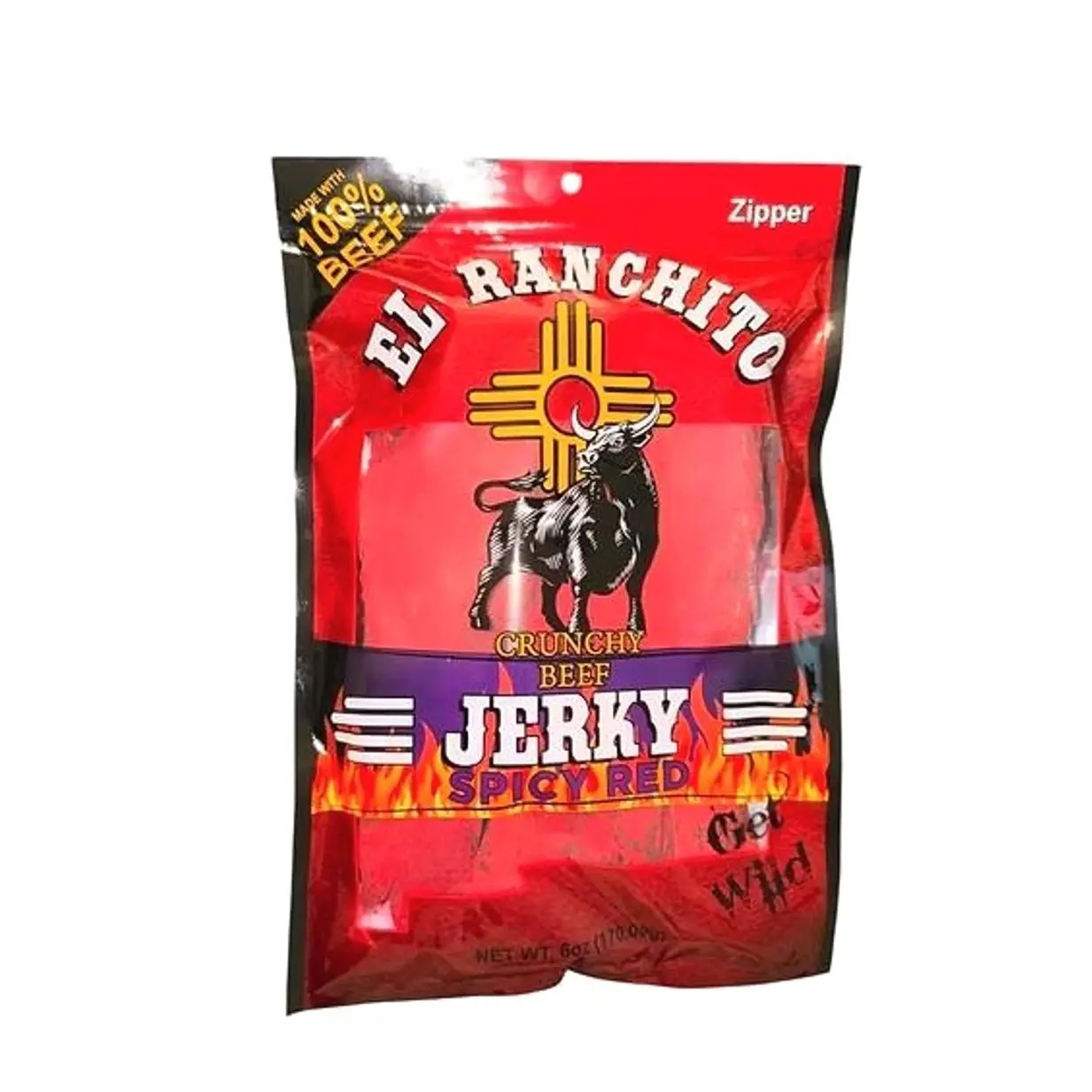 HOT 2026 !! Blazing Hot El Ranchito Crunchy Beef Jerky Net Wt. 2 oz