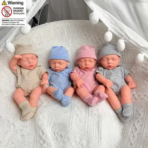 1 Set Mini Baby Dolls Clearance Toys with Clothing Doll Accessories for Christmas Gift , 19cm Small Sleeping Time Silicone Baby Dolls for Girls ,Multiful Clothes Could Chosen, Lifelike Newborn Doll