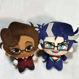 Latest 10cm Stuffed Cosplay Animation Hotel Hazbin Character 3V Vox Alastor Plush Toys Keychain Bag Pendant Anime Plushie Doll