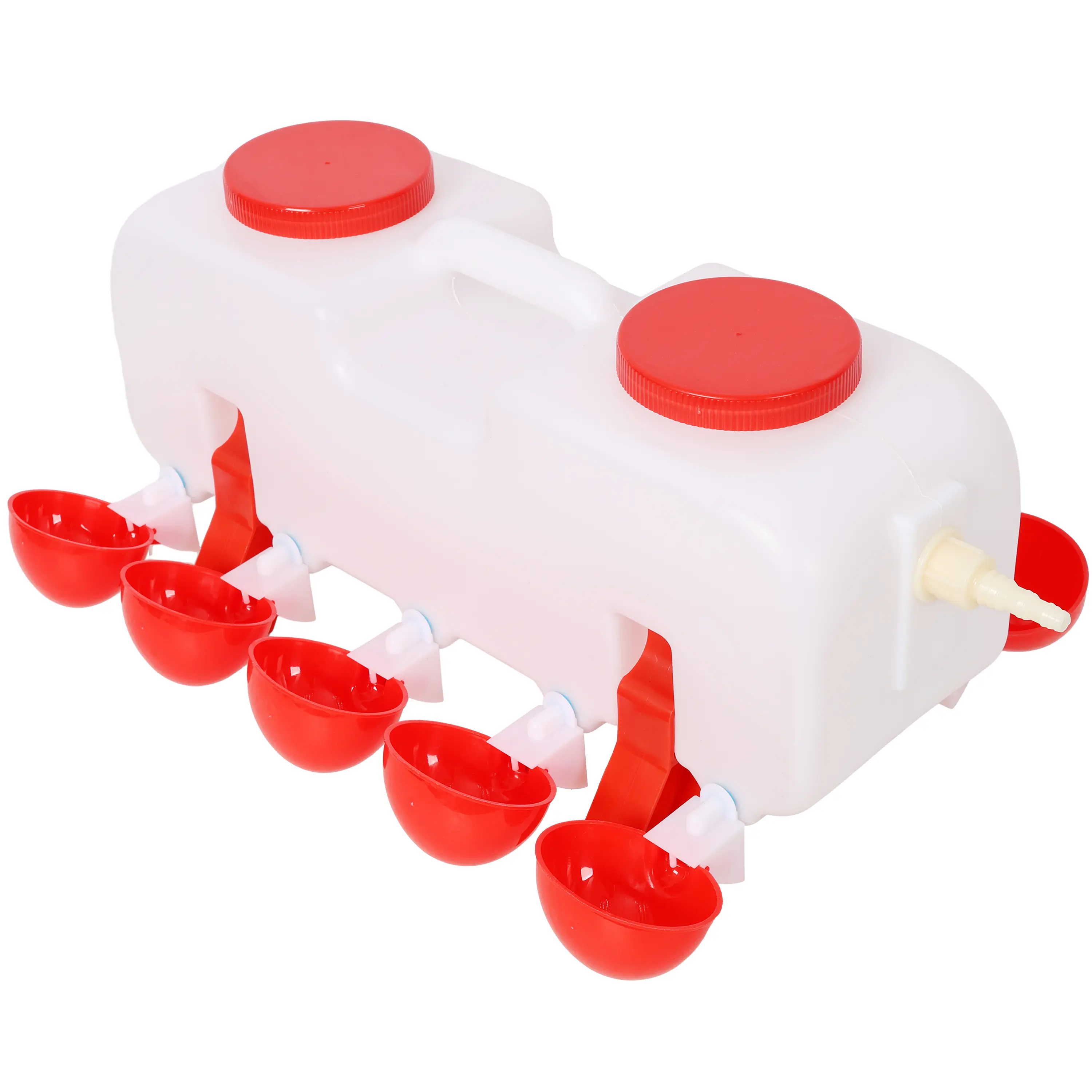 DOMISO Automatic 2.5 Gallon Chicken Waterer with 10 Drinking Cups, Easy Disassembly and Cleaning Water Dispenser for Chickens Ducks and Geese
