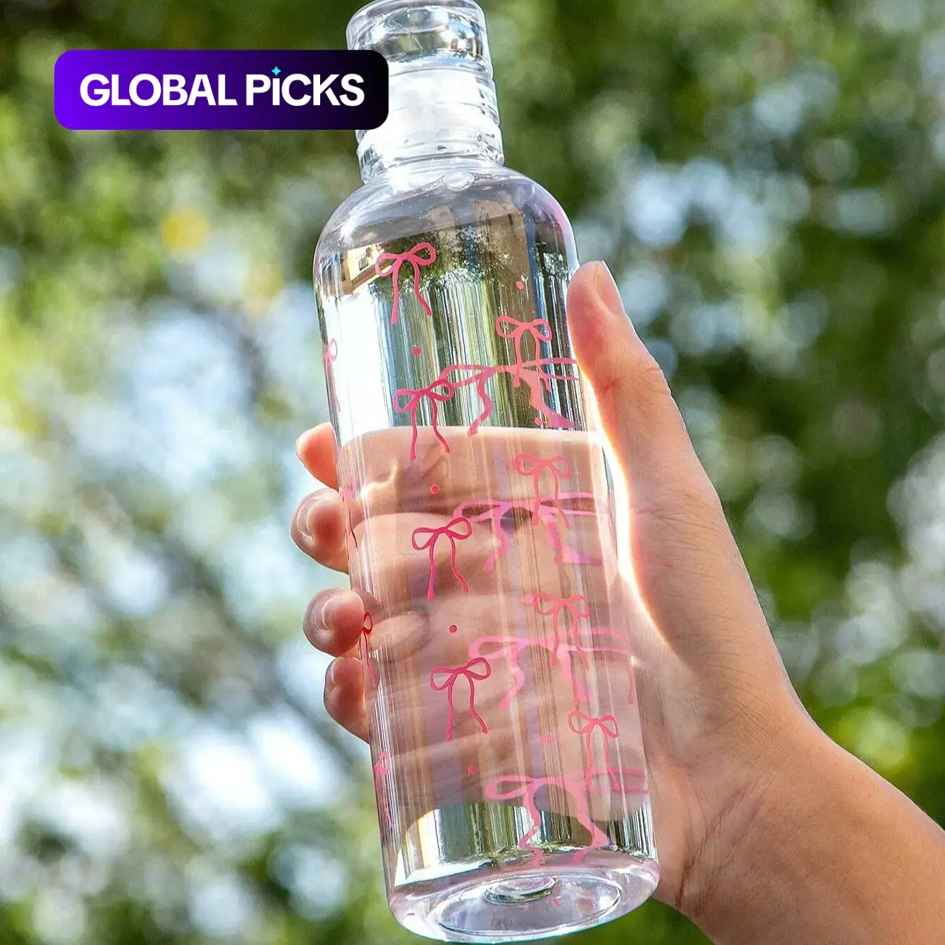 Large Capacity Plastic Water Bottle with Measurement Scale, 1 Pack Summer Sports Drinking Jug, Travel Water Bottle, Portable Water Cup for Home Office School #GLOBAL PICKS