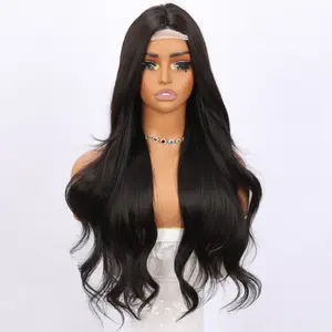 SMILCO/32-inch | Small Lace Long Curly Dark Brown Hair/Synthetic Wig/SM1679
