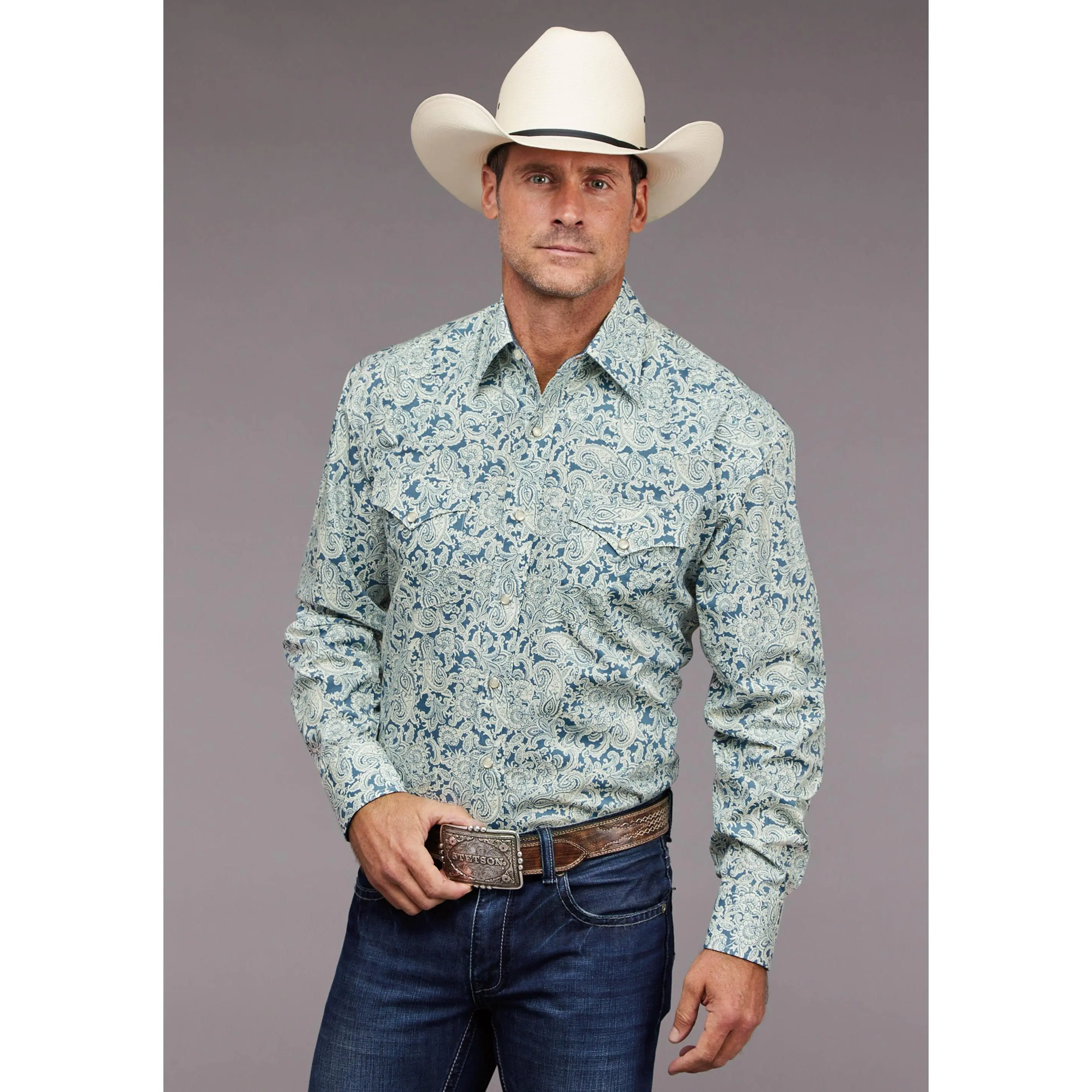 Men's Stetson Paisley Western Shirt