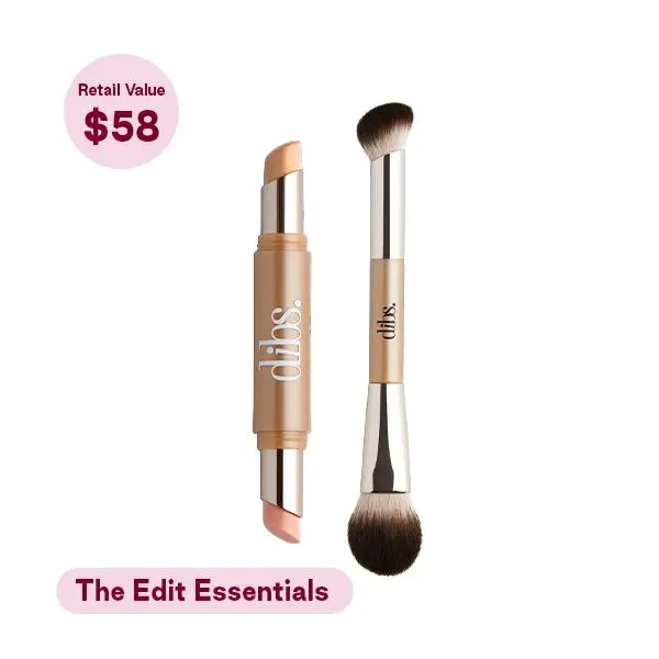 DIBS Beauty The Edit Essentials - The Edit Stick Brightener & Concealer Duo + Duo Brush Conceal DIBS Beauty The Edit Essentials - The Edit Stick Brightener & Concealer Duo + Duo Brush Conceal