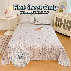 High-Quality Butterfly Floral Sheet, Soft and Breathable, Suitable for All Seasons, Ideal for Bedroom and Guest Room