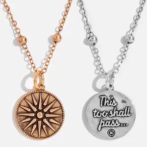 This Too Shall Pass Star Dainty Necklace Minimalist Chain Modern Versatile Accessories