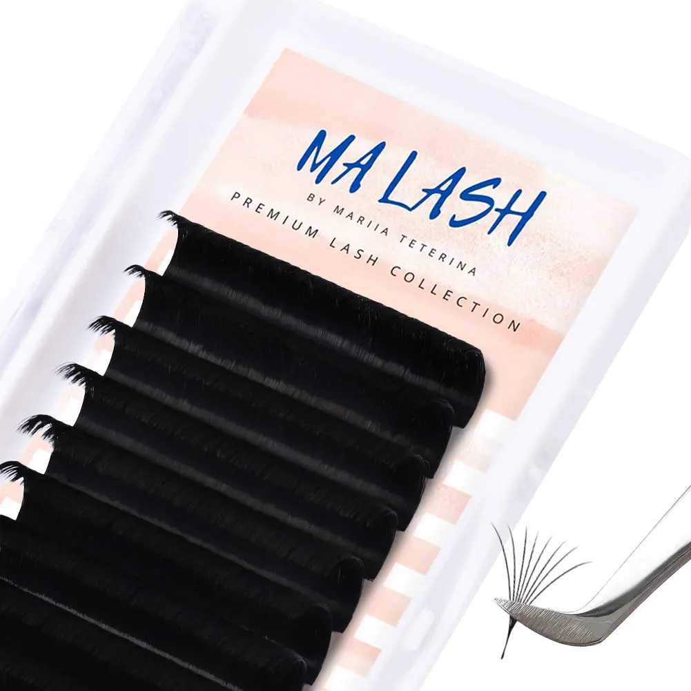 (Single length) Individual Black lashes 16 lines