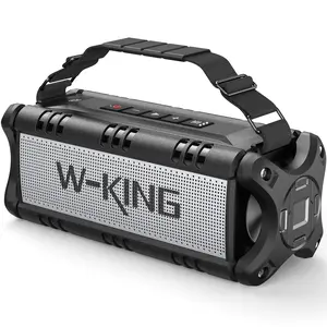 W-KING Bluetooth Speaker, 90W Max Loud Portable Speakers Bluetooth Wireless, IPX6 Waterproof Outdoor Speaker with 50W Deep Bass/2 Powerful Subwoofer/40H/Power Bank/EQ/TF/AUX/NFC for Pool/Party/Travel Rechargeable Audio
