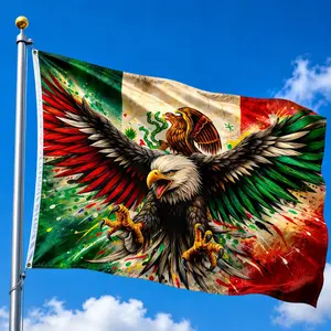 Mexican Eagle Flag 3x5 Ft Outdoor Banner, Patriotic Mexico Pride Flag, Garden Yard Decor, Gift for Mexican Heritage Fans