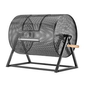 Raffle Ticket Spinner Drum - 16.1x11.9", 5000 Ticket Capacity, Lottery Cage with Handle & Stand - Black, Event & Party Supplies 16 inch