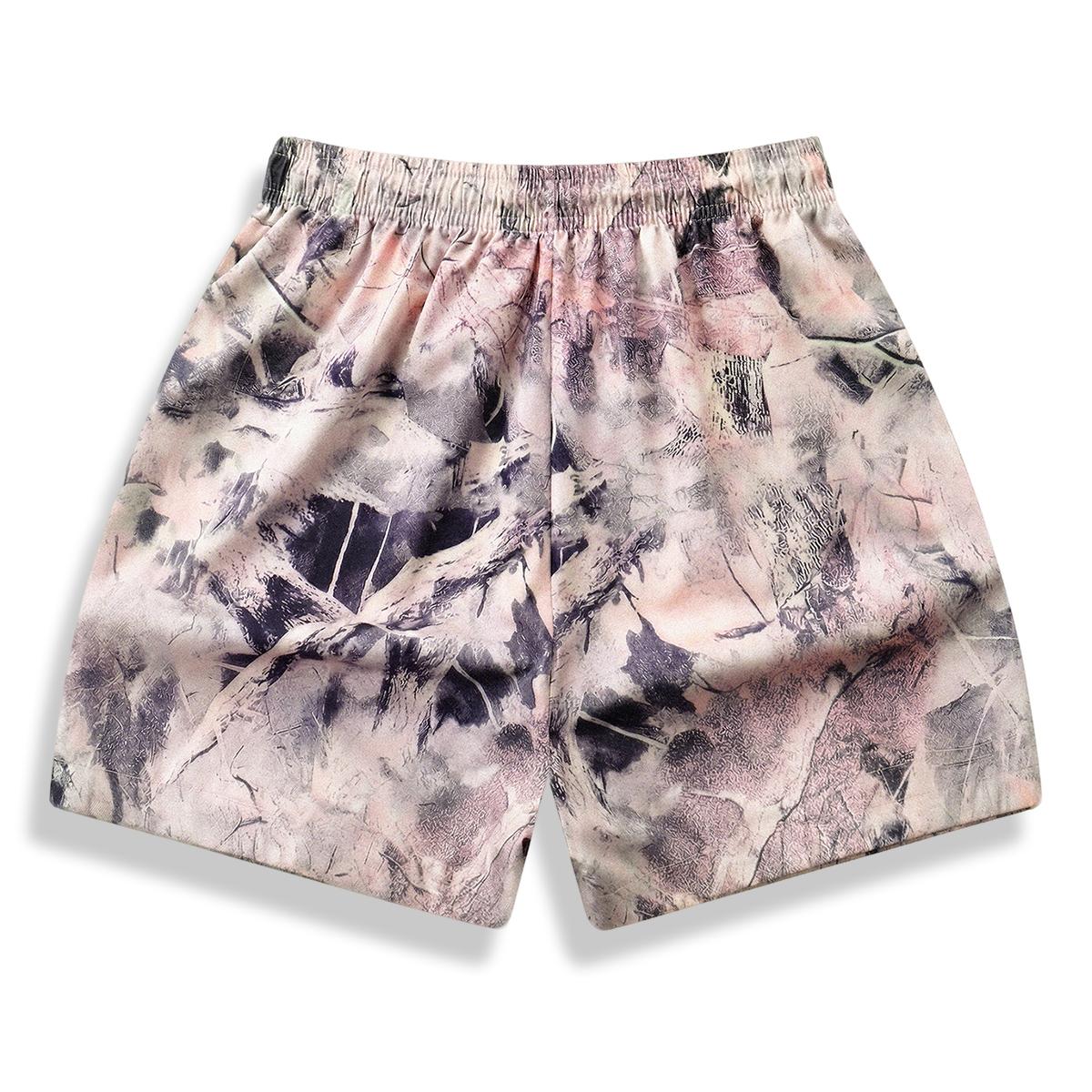 Women’s casual shorts with a simple camouflage pattern and a drawstring waist—perfect for summer wear and also suitable for wearing when going out. Summer shorts, women's clothing